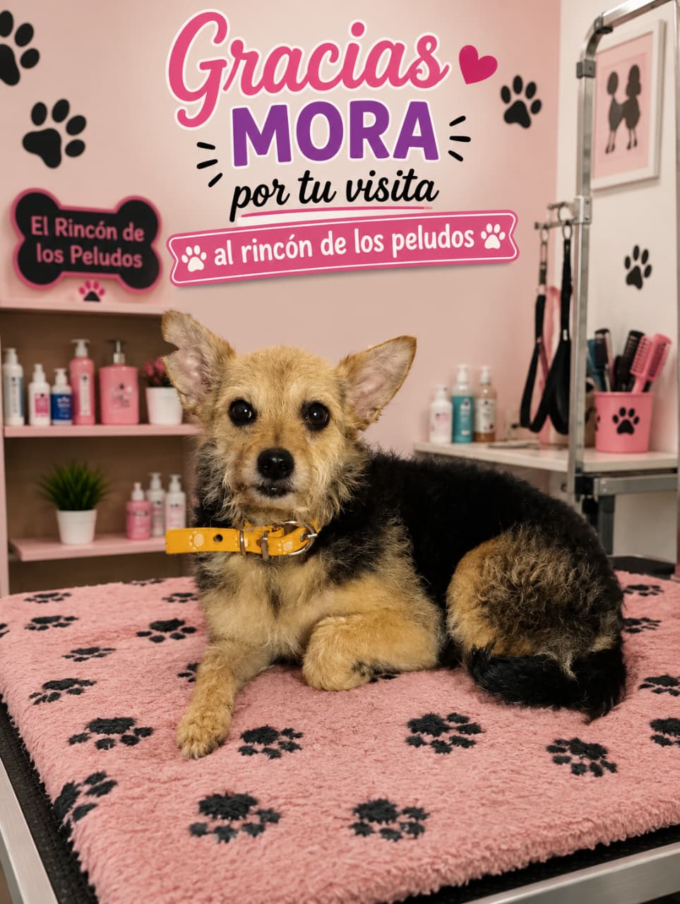 Área de peluquería y baño canino profesional